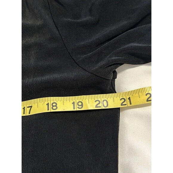 CHICO'S TRAVELERS Black Scoop Neck Top 3/4 Sleeves Metal Disc Trim Sz 3 (XL) - Picture 5 of 6